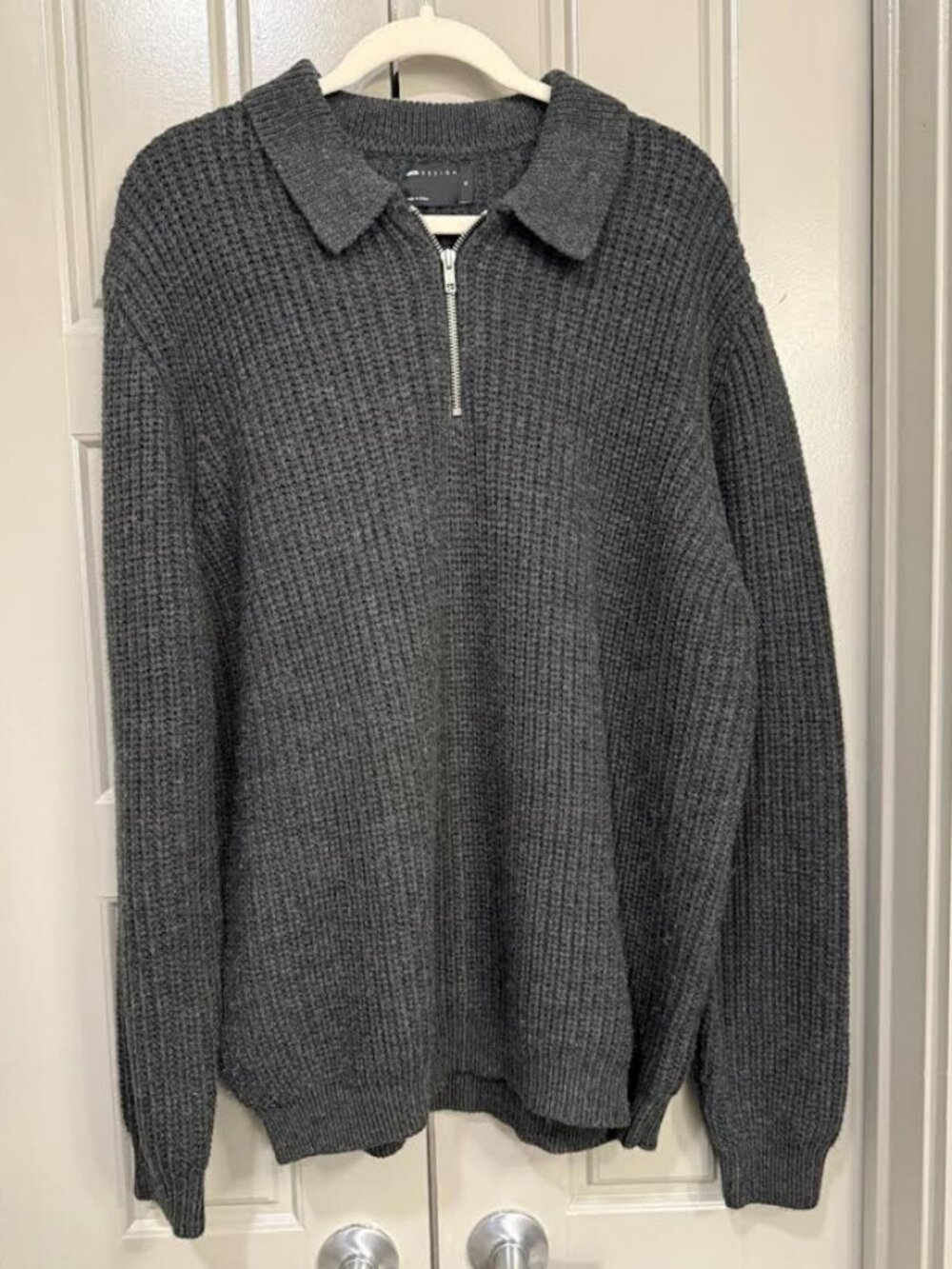 ASOS DESIGN Heavy Knit Quarter Zip Sweater XL – Worn Once